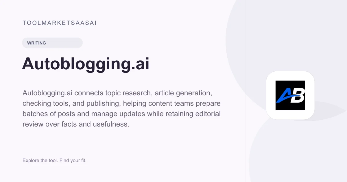 Editorial illustration for Autoblogging.ai