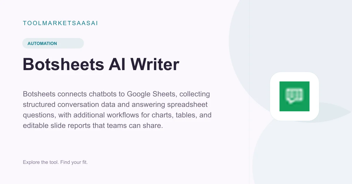 Editorial illustration for Botsheets AI Writer