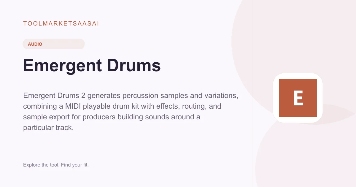 Editorial illustration for Emergent Drums