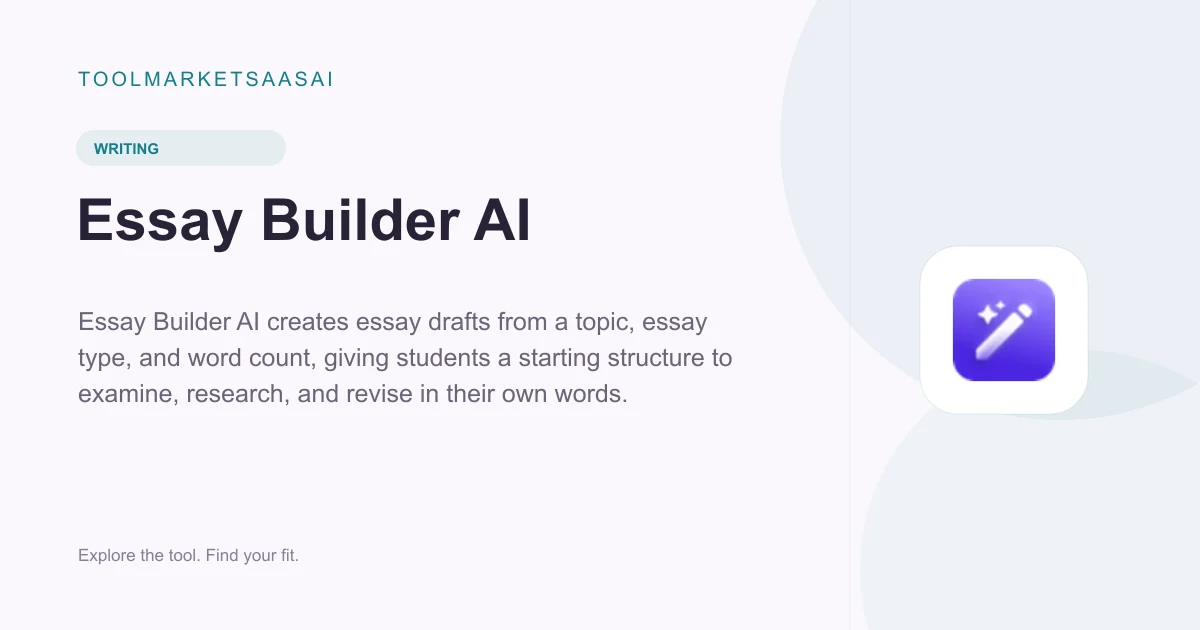 Editorial illustration for Essay Builder AI