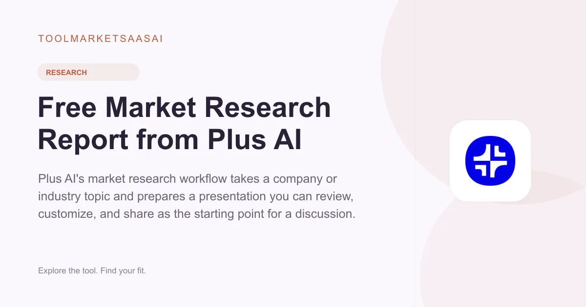 Editorial illustration for Free Market Research Report from Plus AI