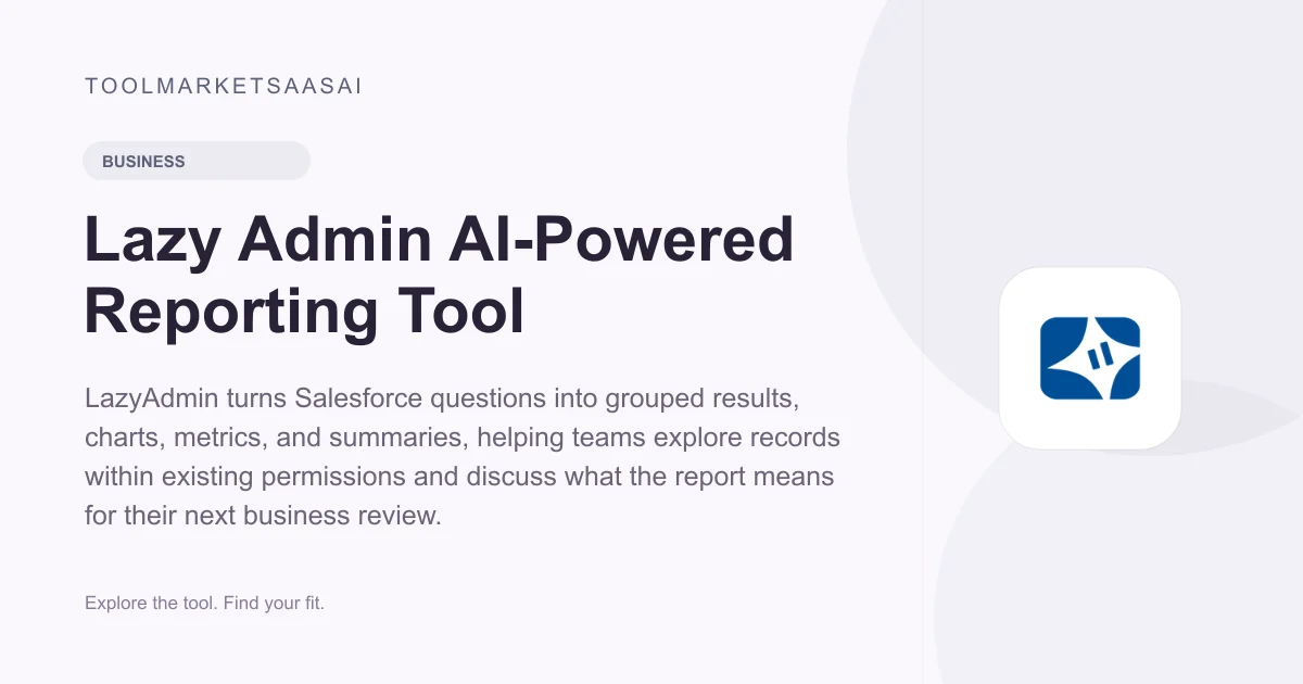 Editorial illustration for Lazy Admin AI-Powered Reporting Tool