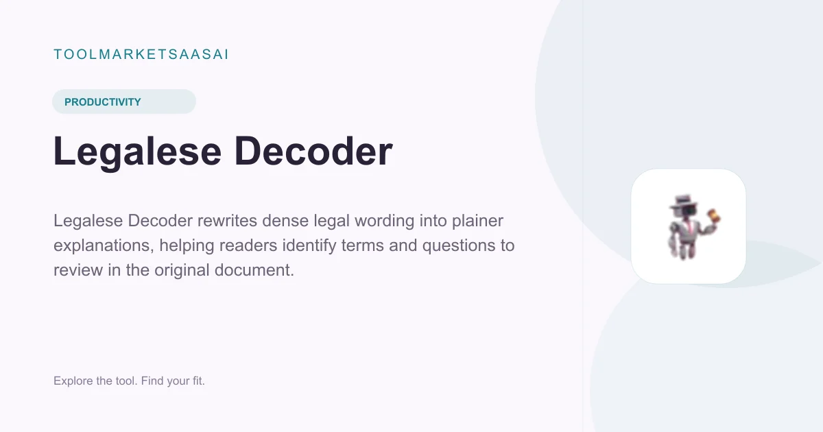 Editorial illustration for Legalese Decoder