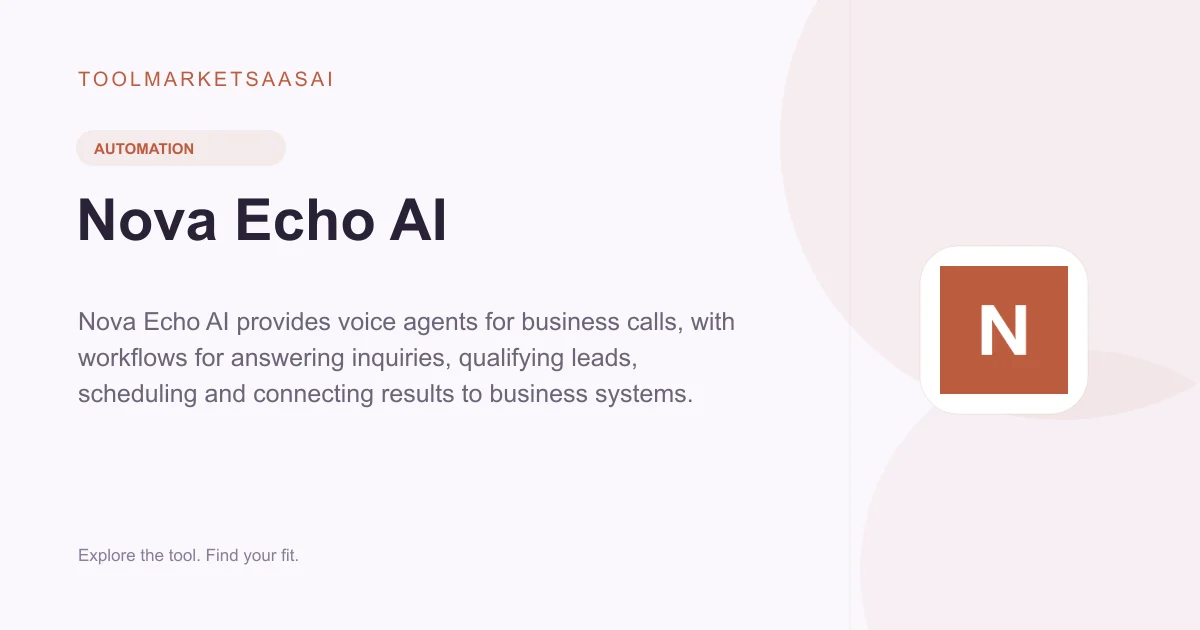 Editorial illustration for Nova Echo AI