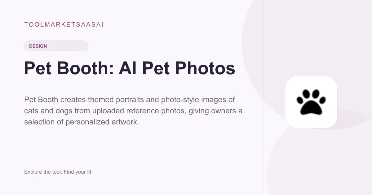 Editorial illustration for Pet Booth: AI Pet Photos