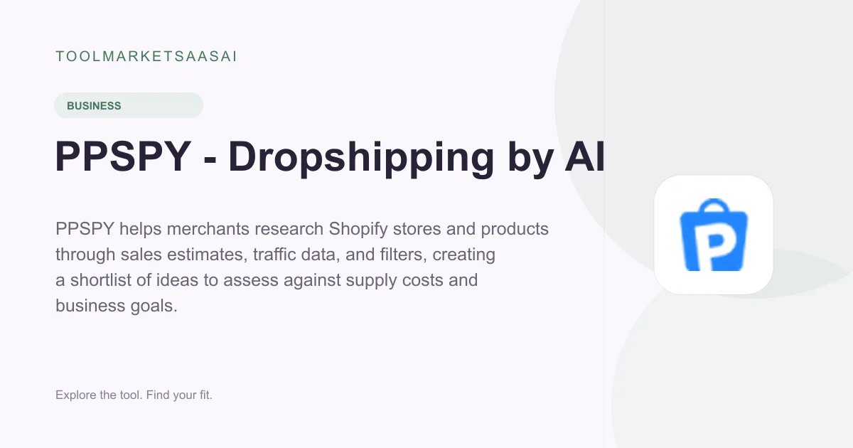 Editorial illustration for PPSPY - Dropshipping by AI