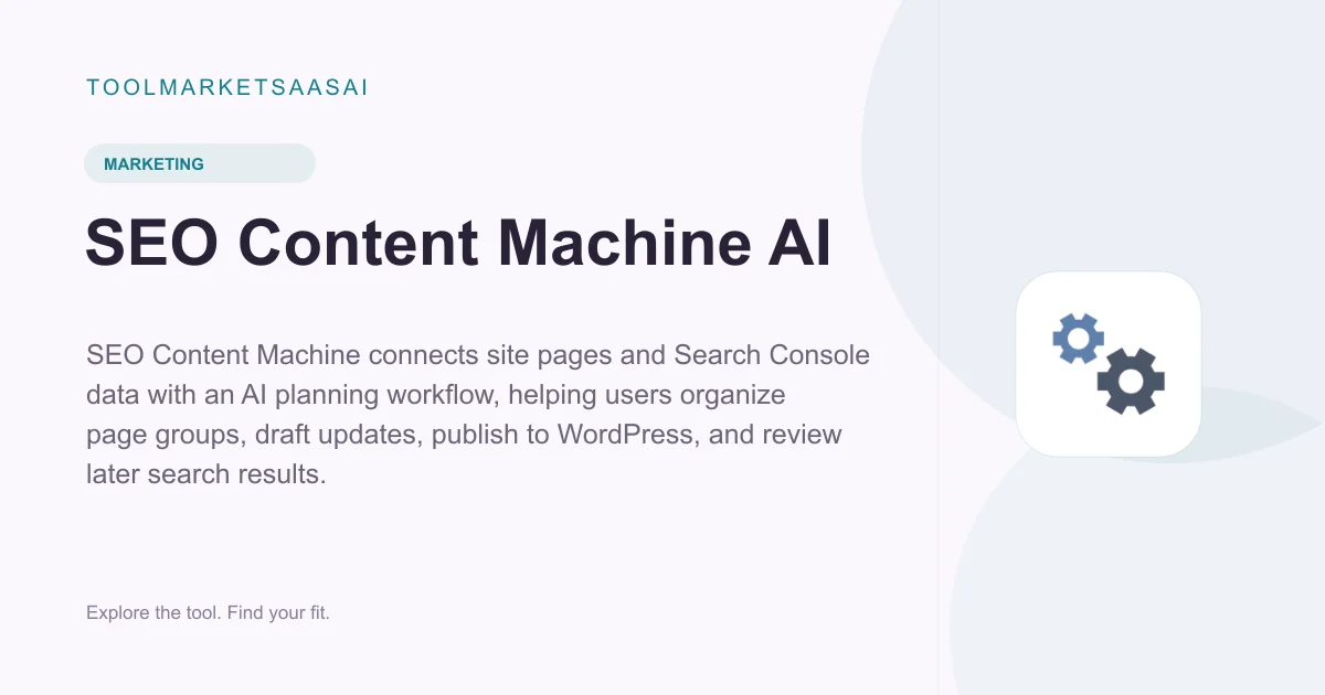 Editorial illustration for SEO Content Machine AI