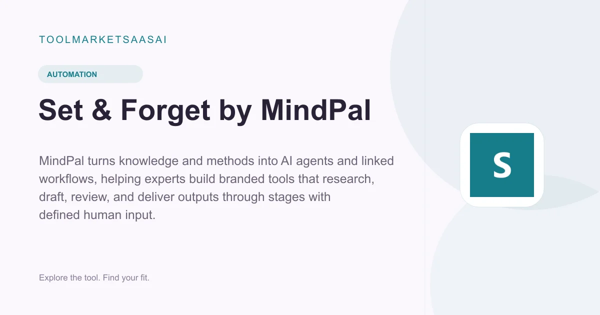Editorial illustration for Set & Forget by MindPal