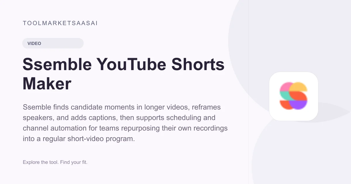 Editorial illustration for Ssemble YouTube Shorts Maker