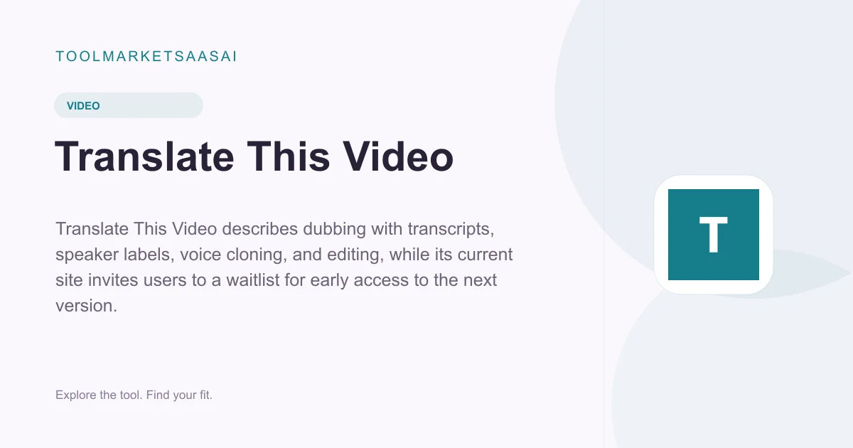 Editorial illustration for Translate This Video