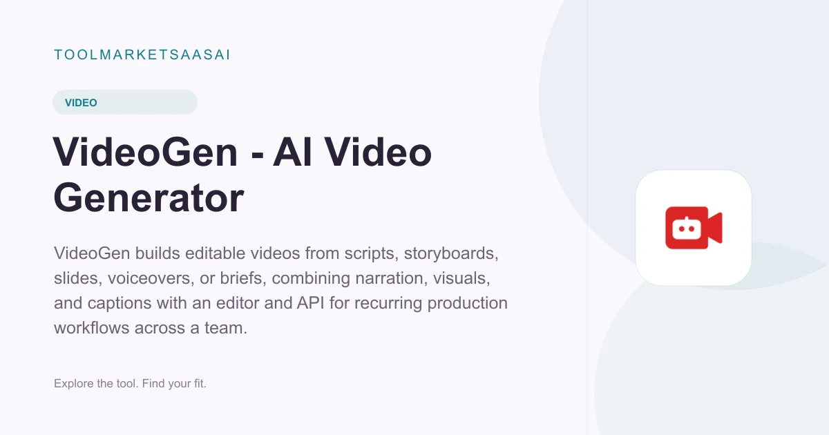 Editorial illustration for VideoGen - AI Video Generator