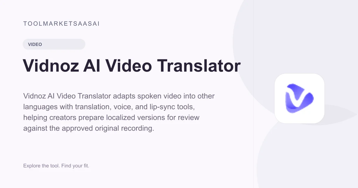 Editorial illustration for Vidnoz AI Video Translator