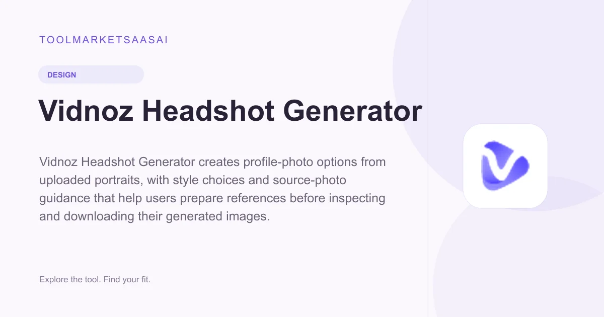 Editorial illustration for Vidnoz Headshot Generator