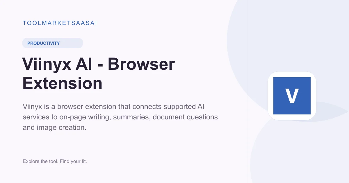 Editorial illustration for Viinyx AI - Browser Extension