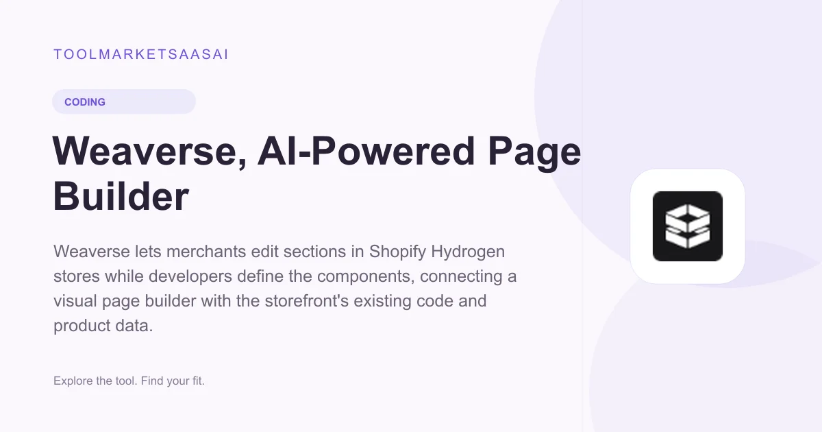 Editorial illustration for Weaverse, AI-Powered Page Builder
