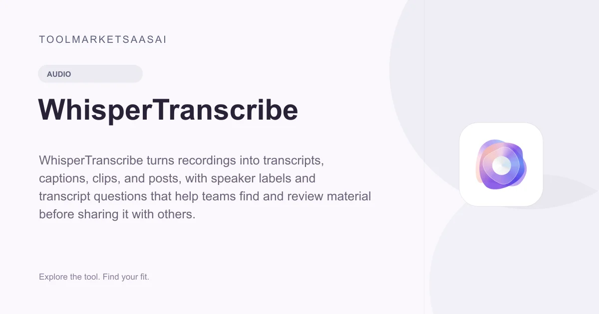 Editorial illustration for WhisperTranscribe